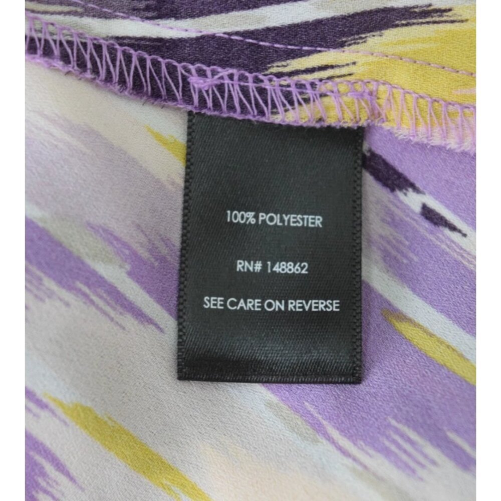 TORRID PURPLE AND YELLOW FRONT TIE DRESSY TANK TOP - Picture 6 of 6
